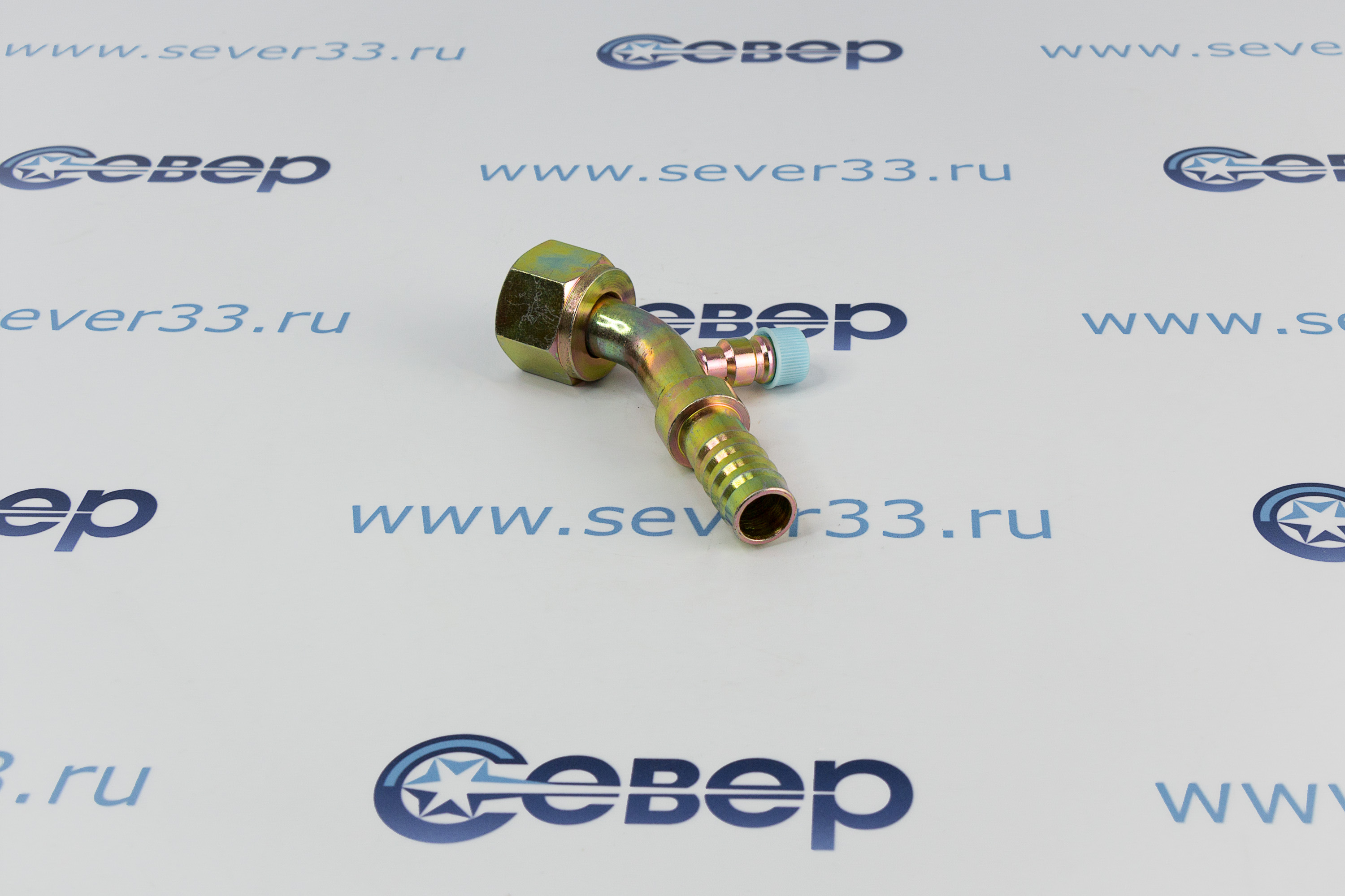 Фитинг 16мм №12х45˚ O-ring c заправочным портом (34”; Резьба 1 116” 14 UNF)_3