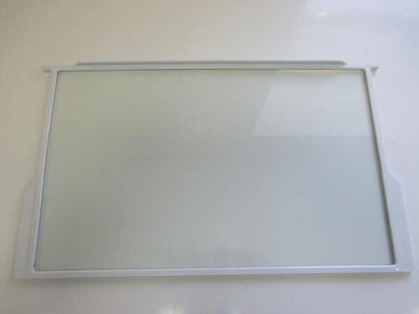 Полка стекло с обрамлением Индезит (белая большая)