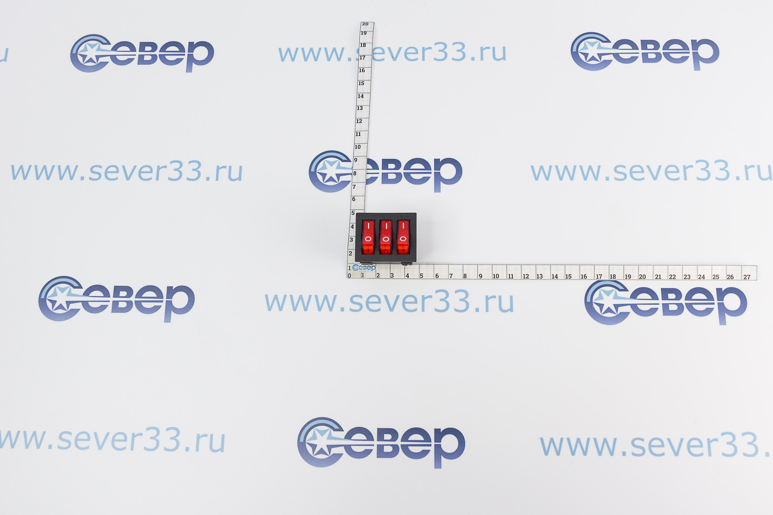 Выключатель 3-клавишный с индикацией, 380 V_4