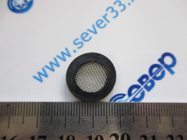 Прокладка с фильтром сеткой 12, резина