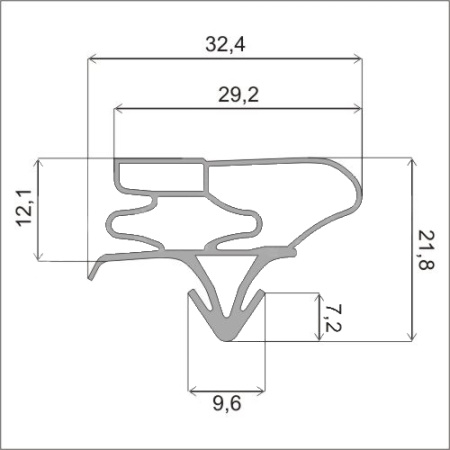 Уплотнитель 825х575 мм проф.LG | Продажа, монтаж и обслуживание холодильного оборудования | Север33