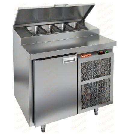 Стол охлаждаемый для пиццы HICOLD PZ2-1/GN, бок, 1 дверь, (+2...+10°С) | Продажа, монтаж и обслуживание холодильного оборудования | Север33