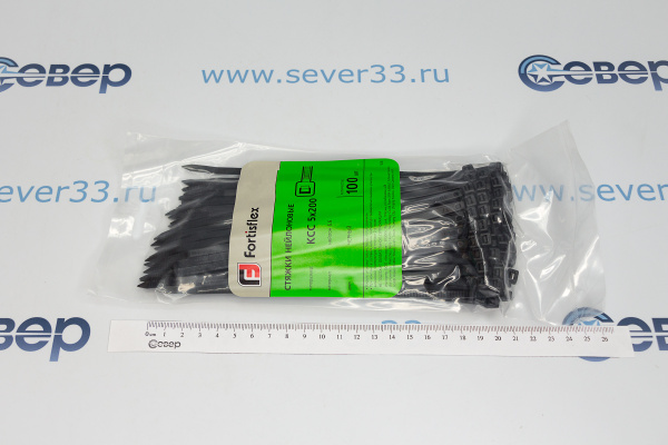 Стяжки нейлоновые 5x200 черный FORTISFLEX_2