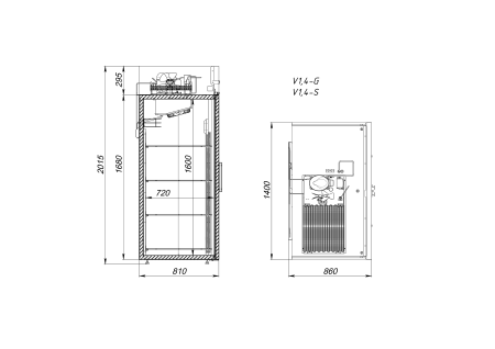 Шкаф холодильный Arkto V1.4-S краш. (-5...+5°C) | Продажа, монтаж и обслуживание холодильного оборудования | Север33