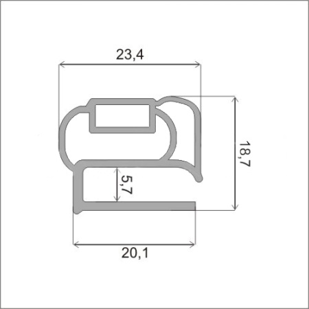 Уплотнитель проф. Р2 33х57,5 см | Продажа, монтаж и обслуживание холодильного оборудования | Север33
