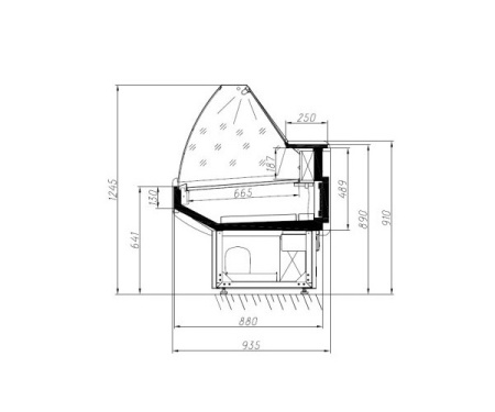 Холодильная витрина Ариада Альтаир ВН75R-1000 (-18…-10 ºС) | Продажа, монтаж и обслуживание холодильного оборудования | Север33