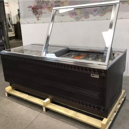 Холодильная витрина Glacier Берта с крышкой на пневмодоводчиках 2,0 (+2…+8 ºС) | Продажа, монтаж и обслуживание холодильного оборудования | Север33