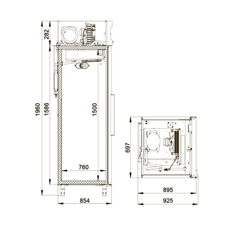 Шкаф холодильный Polair CM107-S (0...+6°C) | Продажа, монтаж и обслуживание холодильного оборудования | Север33
