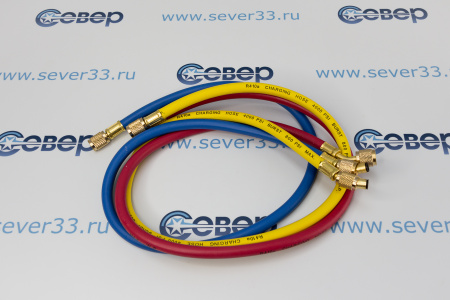 Шланг заправочный 90 см (компл. 3 шт.) 800 Psi (55бар) R410 и все фреоны | Продажа, монтаж и обслуживание холодильного оборудования | Север33