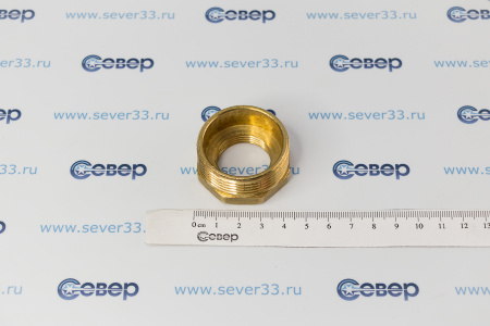 Футорка, латунь, внутренняя/наружная резьба 1 1/4"х3/4", желтый, RTP  | Продажа, монтаж и обслуживание холодильного оборудования | Север33