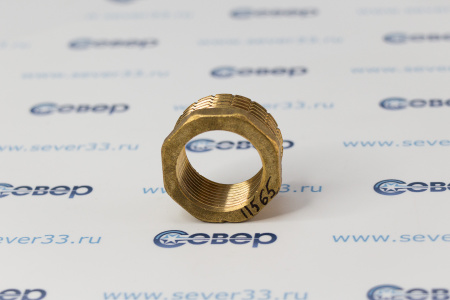 Футорка, латунь, внутренняя/наружная резьба 1"х3/4", желтый, RTP | Продажа, монтаж и обслуживание холодильного оборудования | Север33