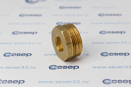 Футорка, латунь, внутренняя/наружная резьба 1 1/4"х1/2", желтый, RTP  | Продажа, монтаж и обслуживание холодильного оборудования | Север33