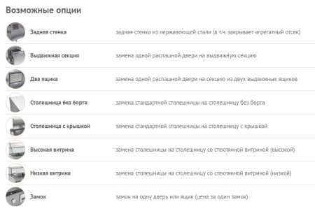 Стол для салатов (саладетта) HICOLD SLE3-111GN | Продажа, монтаж и обслуживание холодильного оборудования | Север33