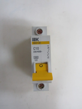 Автомат эл. IEK  ВА47-29 С 1р 10А 220V | Продажа, монтаж и обслуживание холодильного оборудования | Север33