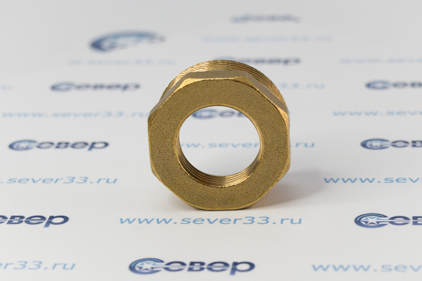 Футорка, латунь, внутренняянаружная резьба 1 14х34, желтый, RTP_3