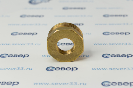 Футорка, латунь, внутренняя/наружная резьба 1 1/4"х1/2", желтый, RTP  | Продажа, монтаж и обслуживание холодильного оборудования | Север33