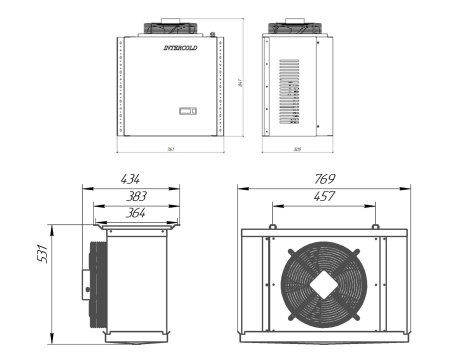 Сплит-система Intercold Standard LCM-316 PR FT (-25...-15°C) | Продажа, монтаж и обслуживание холодильного оборудования | Север33