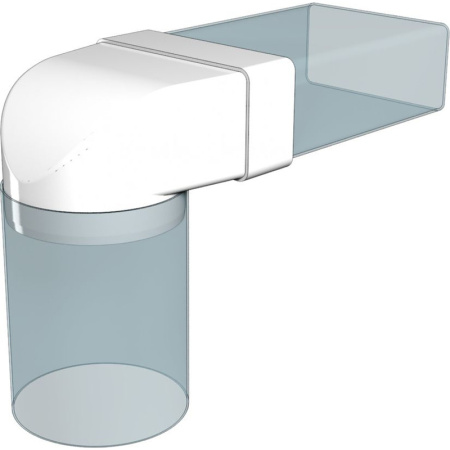 612СК10КП, Соединитель угловой 90°, плоского воздуховода с круглым пластик, 60х120/D100			 | Продажа, монтаж и обслуживание холодильного оборудования | Север33