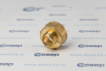 Переходник, латунь, внутренняя/наружная резьба 1"х1/2", желтый, RTP | Продажа, монтаж и обслуживание холодильного оборудования | Север33