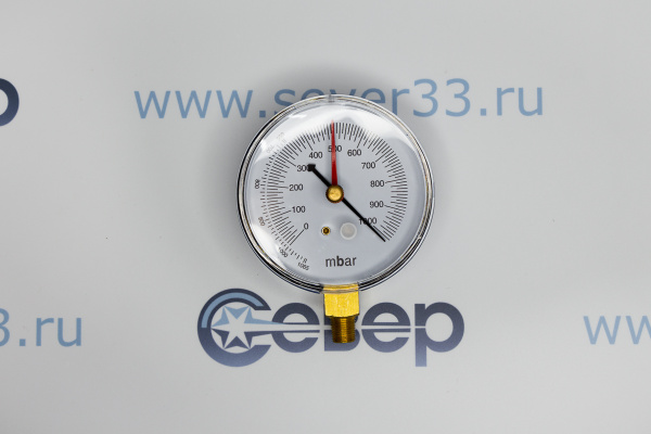 Мановакуумметр BC-VG Ø 80 мм 18 NPT, 0-1000 mBar, с клапаном_1e