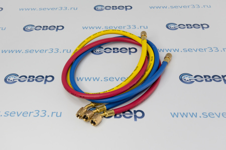Шланг заправочный 90 см (компл. 3 шт.) 800 Psi (55бар) R410 и все фреоны | Продажа, монтаж и обслуживание холодильного оборудования | Север33