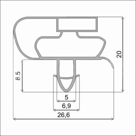 Уплотнитель проф. АТ 1130х556 | Продажа, монтаж и обслуживание холодильного оборудования | Север33