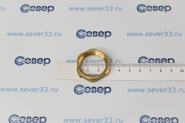 Контргайка, латунь 34, желтый, RTP_1