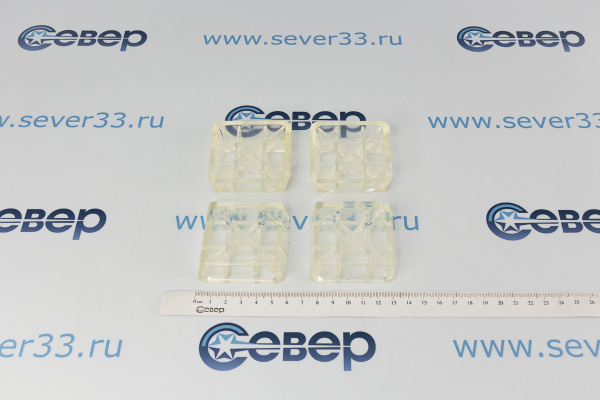Антивибрационные подставки Ozone CMA-12T, прозрачные квадратные_3