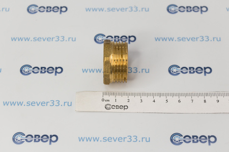 Футорка, латунь, внутренняя/наружная резьба 1"х3/4", желтый, RTP | Продажа, монтаж и обслуживание холодильного оборудования | Север33