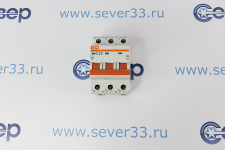 Автомат эл. TDM ВА47-29 С 3р 25А 380V | Продажа, монтаж и обслуживание холодильного оборудования | Север33