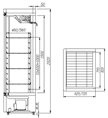 Шкаф холодильный Carboma R560 С (+1...+12 °C) | Продажа, монтаж и обслуживание холодильного оборудования | Север33