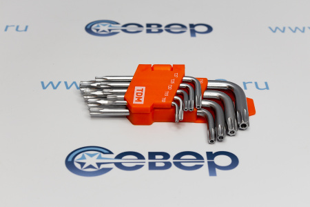 Набор ключей имбусовых TDM TORX (звездочки) с отверстием 9 штук Т10-Т50 (держатель в блистере), CR-V | Продажа, монтаж и обслуживание холодильного оборудования | Север33