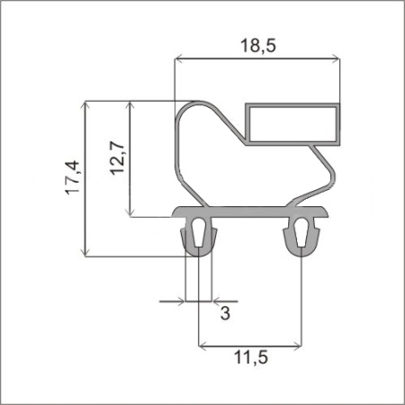 Уплотнитель для холод. проф. PR 154,5х65,5 см | Продажа, монтаж и обслуживание холодильного оборудования | Север33